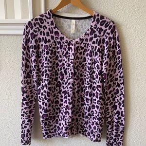Pink & Purple Leopard Print Sweater